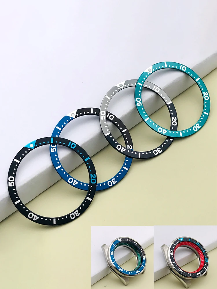 SKX007 Bezel Insert 38mm Aluminium Ring seiko Sport 5 SKX flat bezel SRPD Man Watch Cases Replace Parts,Size 38mm*31.5mm