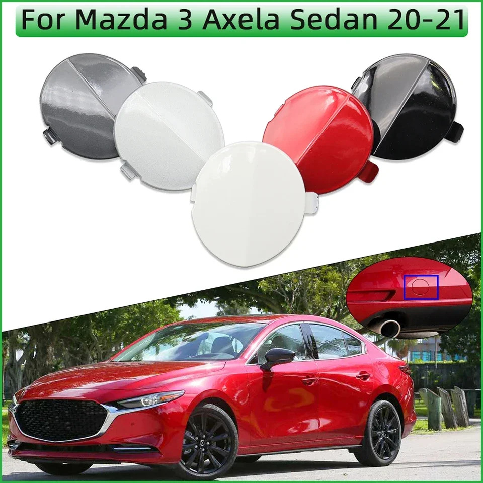 

For Mazda 3 Axela Sedan 2020-2021 Auto Rear Bumper Towing Hook Cover Lid Tow Hook Eye Hauling Trailer Cap Housing Shell Trim