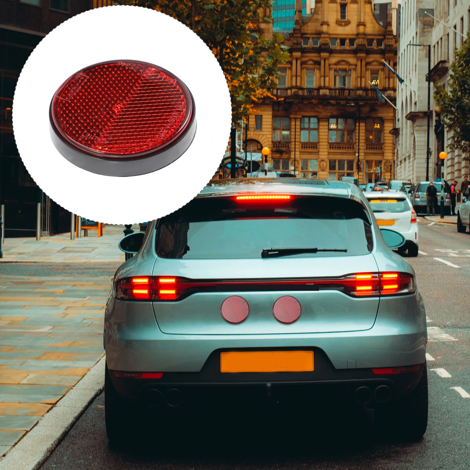 

8pcs Round Reflectors Red Trailer Bike Car Vehicle Safety Warning Reflective Markers For Driveway Auto Accessories