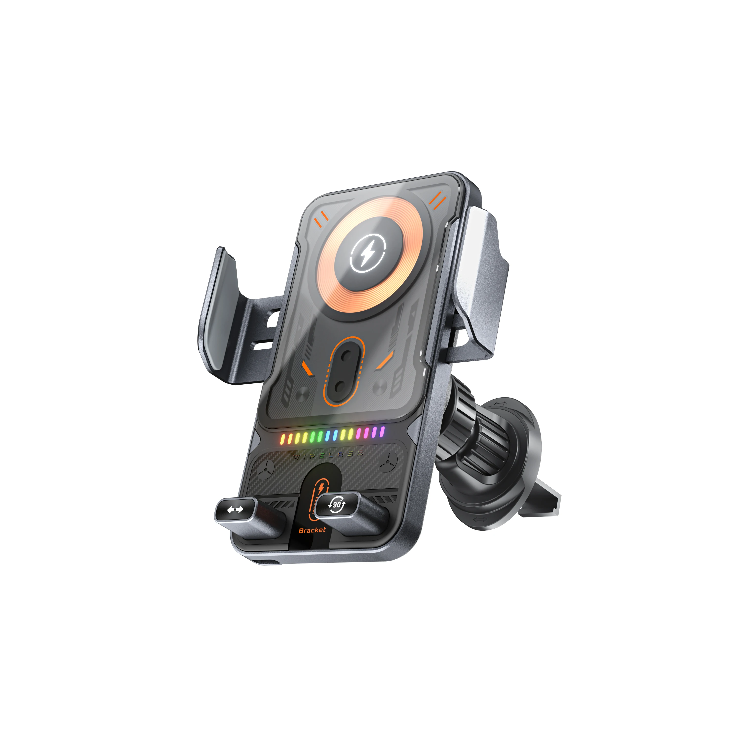 Car Phone Holder Wireless Charger Fast Charging 15w Magnetic Intelligent Induction Phone Holder 2026