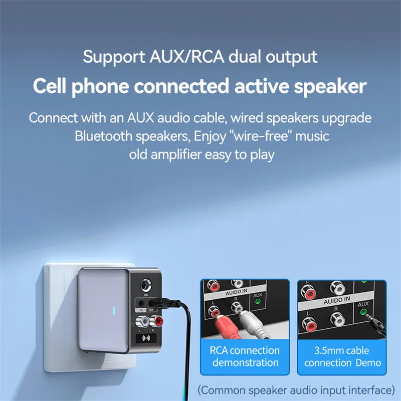 Multi-Function Bluetooth 5.3 Adapter Wireless Audio Receiver Transmitter Bluetooth Support Singing And Charging TFcard Function