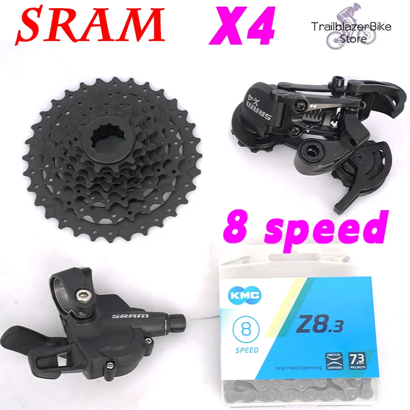 SRAM x4 8 скоростей 11-32T складной велосипед групповой комплект велосипедный комплект триггер переключения передач задний переключатель PG pg-970 кассета K7 LG500/KMC цепь