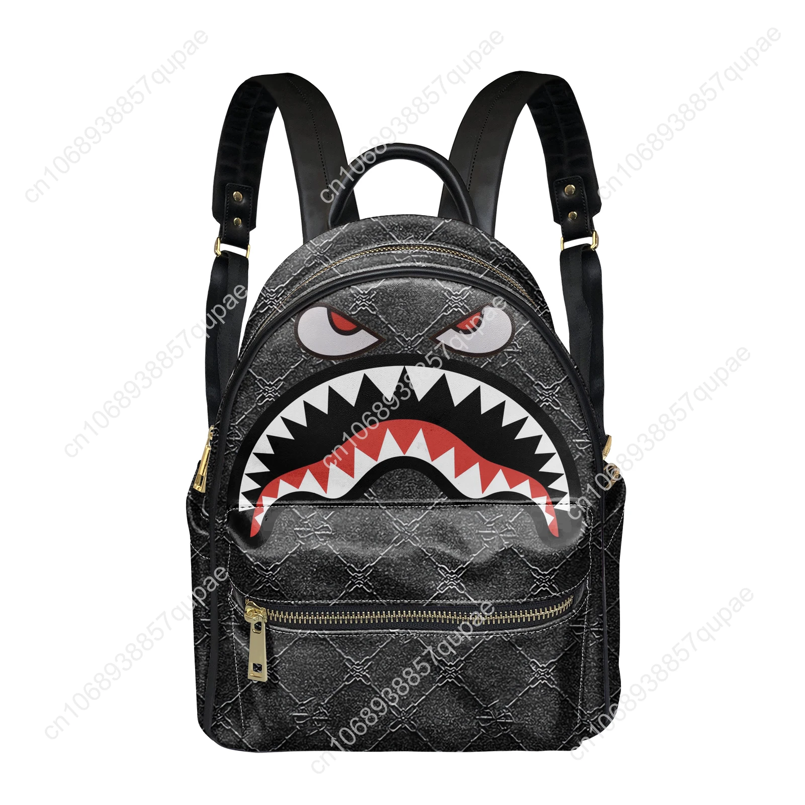 

Simple personality fashion shark mouth Backpack Womens Mens Double Shoulder Bag Business Travel Bookbag Rucksack Gift Daypack