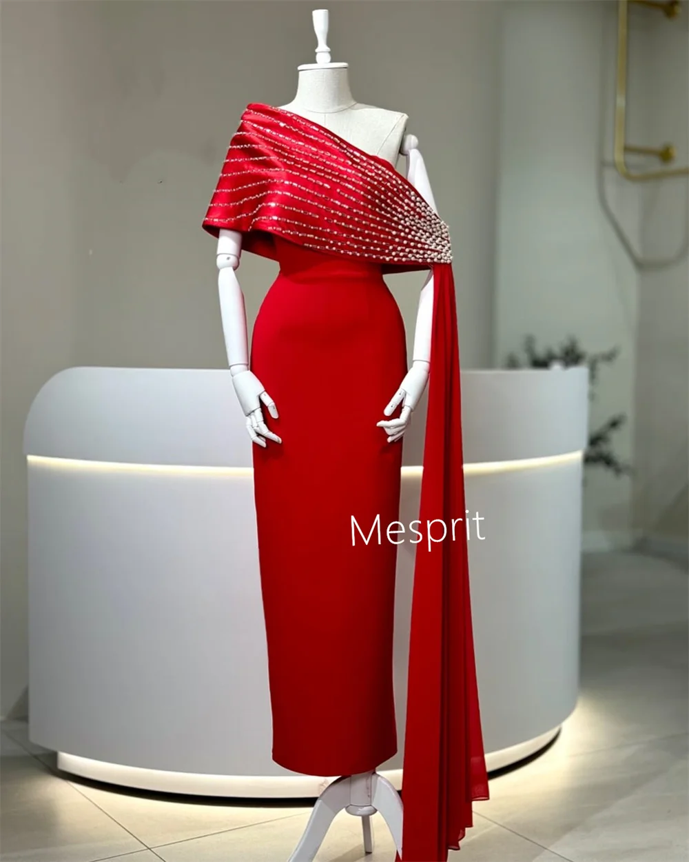 Customized Sparkle Jersey Sequined Straight One-shoulder Midi Dresses Bespoke Occasion Dresses Pastrol Exquisite