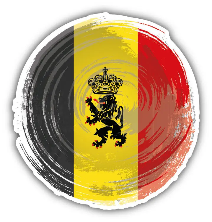 

Belgium Flag Grunge Brushstroke Car Sticker Window Bumper Truck Pickup Camper Car Body Scratch-proof Decal Accessories 125 Moto