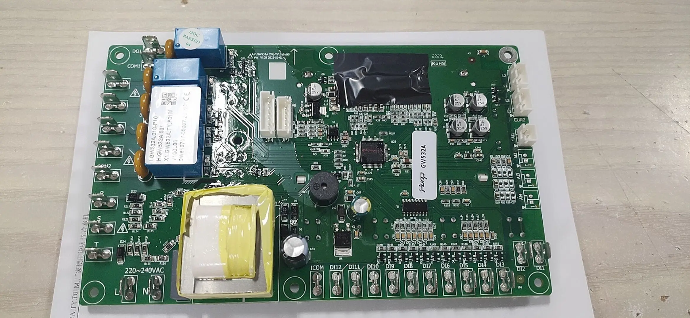 Controlador de Resfriador Industrial Gw531b Placa de Computador Display de Cristal Líquido Chinês e Inglês Detecção de Corrente