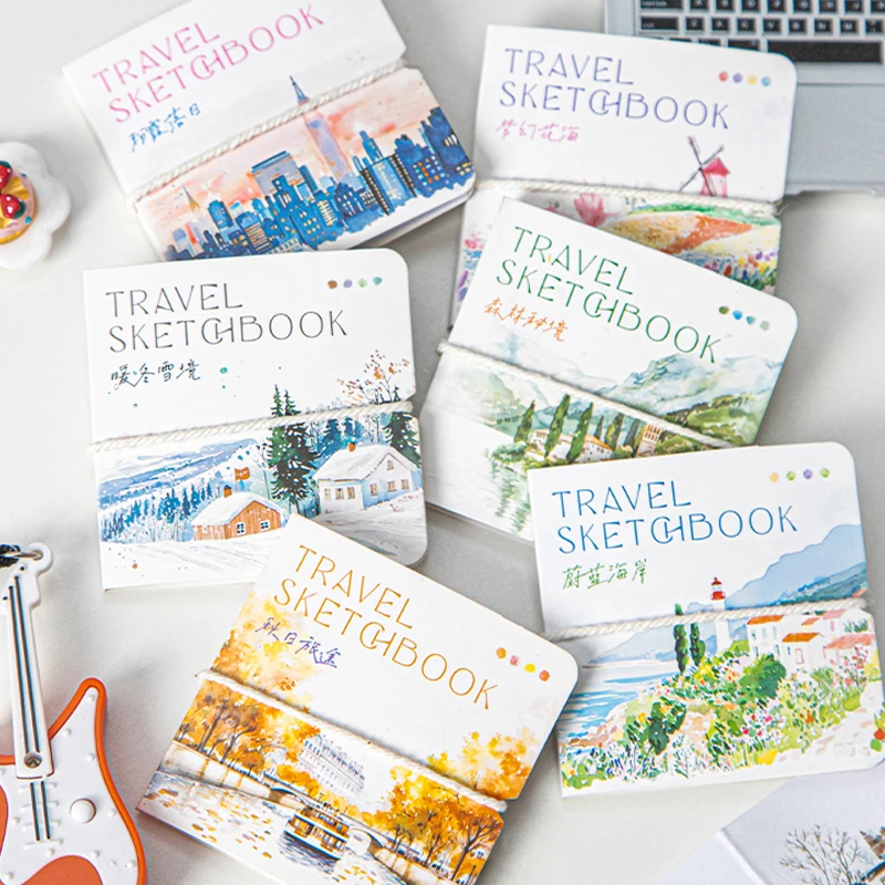 10 Sheets/Bag Travel Scrapbook Die-Cut Stickers for Planner Notebook DIY Phone Case Decoration Office Stationery Gift