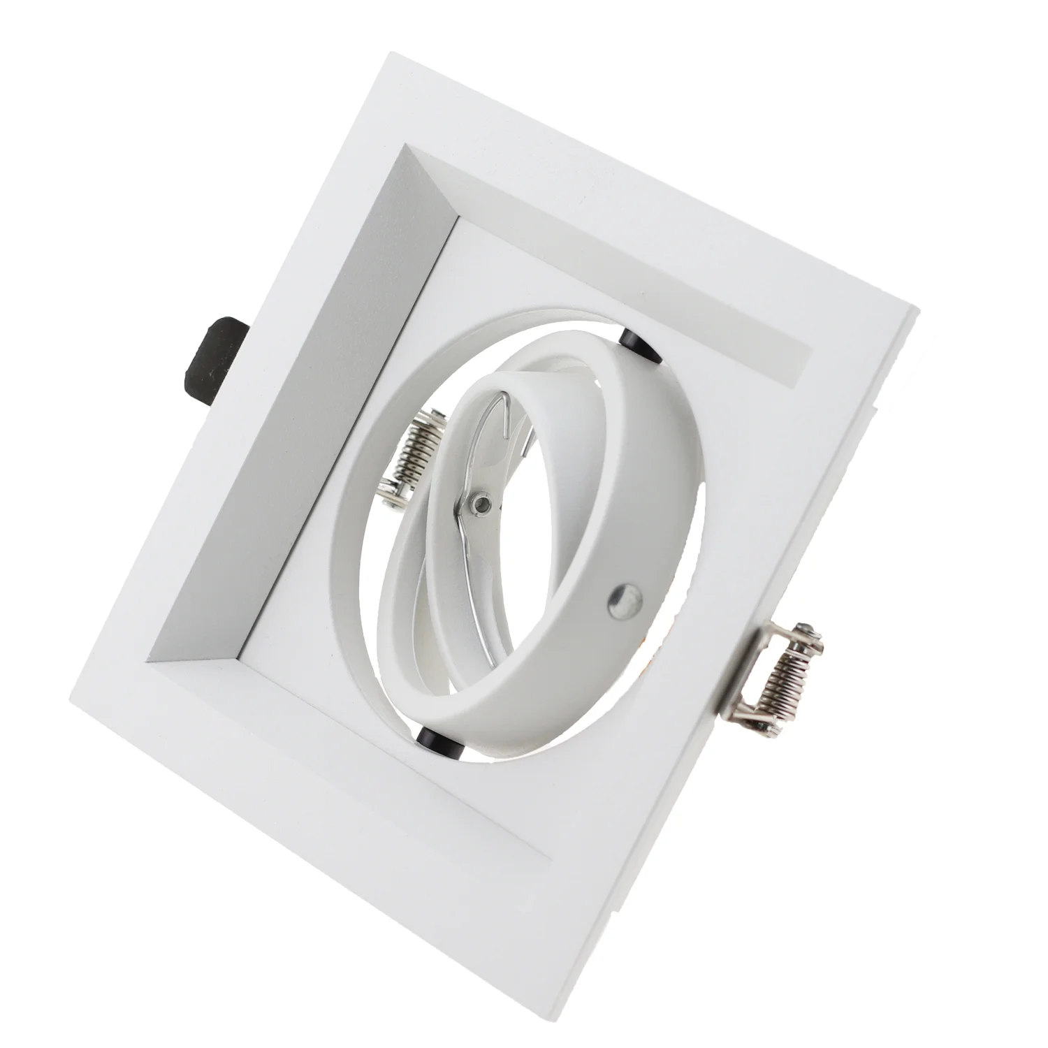 Spot Lumineux LED Encastrable au Plafond Carré, Disponible en Blanc et Noir