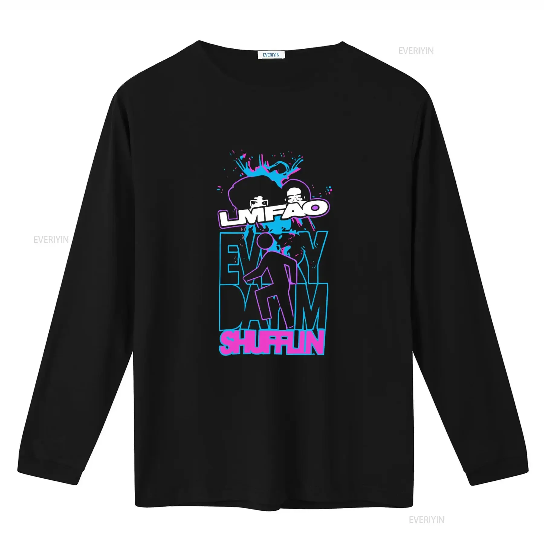 Authentic LMFAO Band 2011 Every Day Im Shufflin Glitter Logo T Shirt for Men L vintage Washed graphic fashion Comfortable