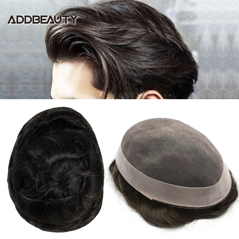 

Curly Men's Capillary Prothesis Fine Mono NPU Men Toupee Indian Human Hair Wigs 25mm Curly Human Hair System Natural Hairline