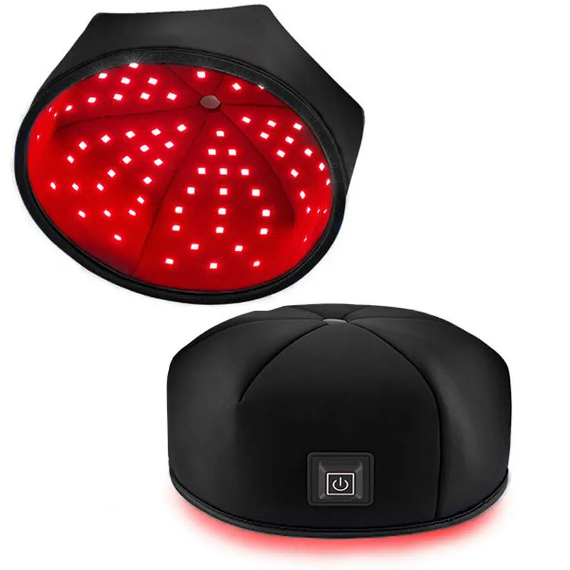 

Шапочка для роста волос с красным светом, инфракрасная 120-светодиодная шапочка для ухода за кожей головы