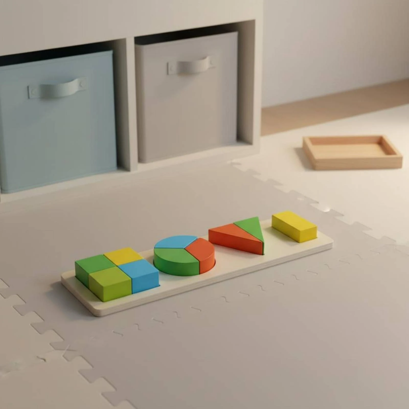 Wooden Shape-Matching Peg Toy Painted Wooden Peg Board Toy Wood Shape Matching Board Fine Movement Skills Kids Learning Item