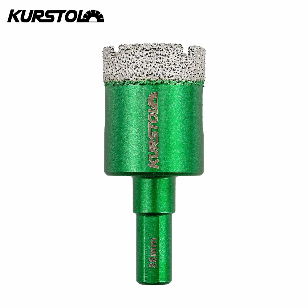 

KURSTOL Diamond Drill Bits Triangle Shank 28mm 1/2pcs Porcelain Ceramic Granite Marble Stone Tile Core Drill Bit Hole Saw Opener