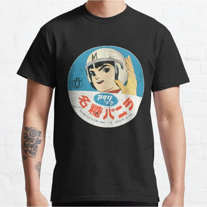 

0618 Mach Go Go Go graphic tee Manga Speed Racer Anime T shirt Cartoon Large size Tops 100% cotton printed Y2K Clothes