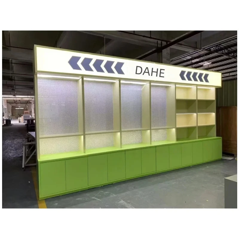 custom.Custom Toy Fixture Illuminate Display Cabinet Popular Children Collectible Figure Shelf Green Shelves