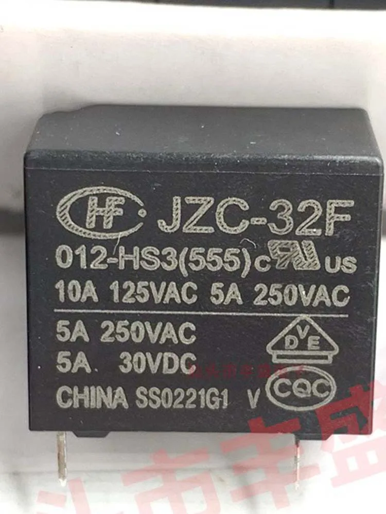 2 PCS JZC-32F 012-HS3 5A 12V Relay