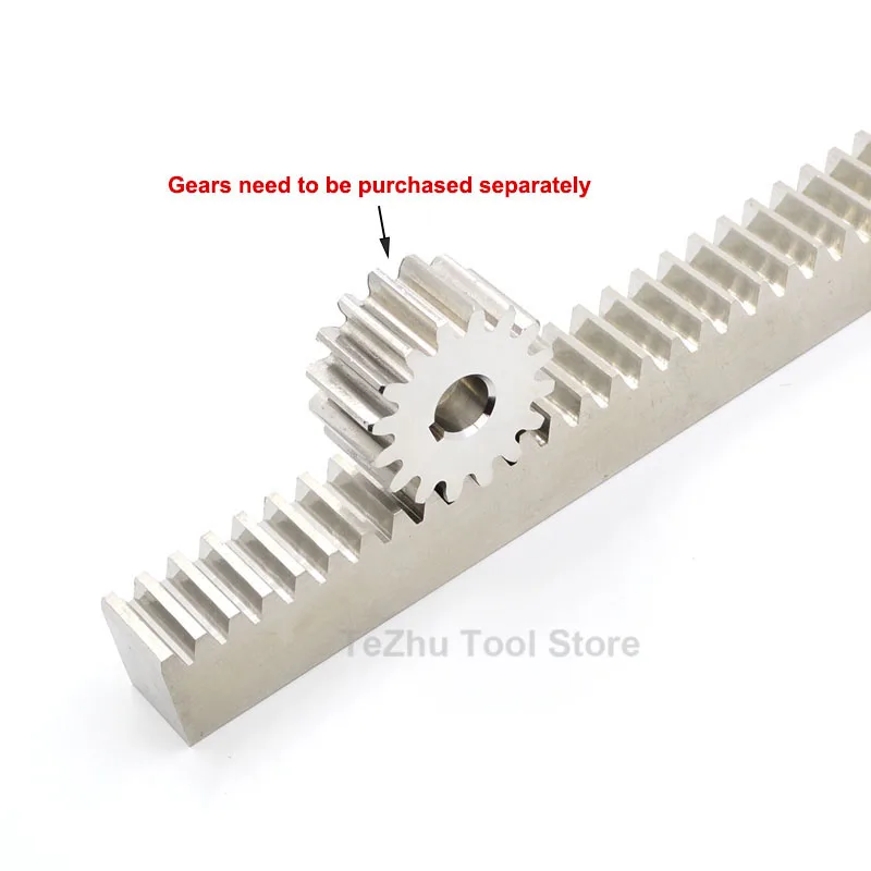

1pc 0.5-3Mod Gear Rack 304 Stainless Straight Teeth Drive Rack Length 300/500mm DIY Model Makeing Drive Materials Accessories
