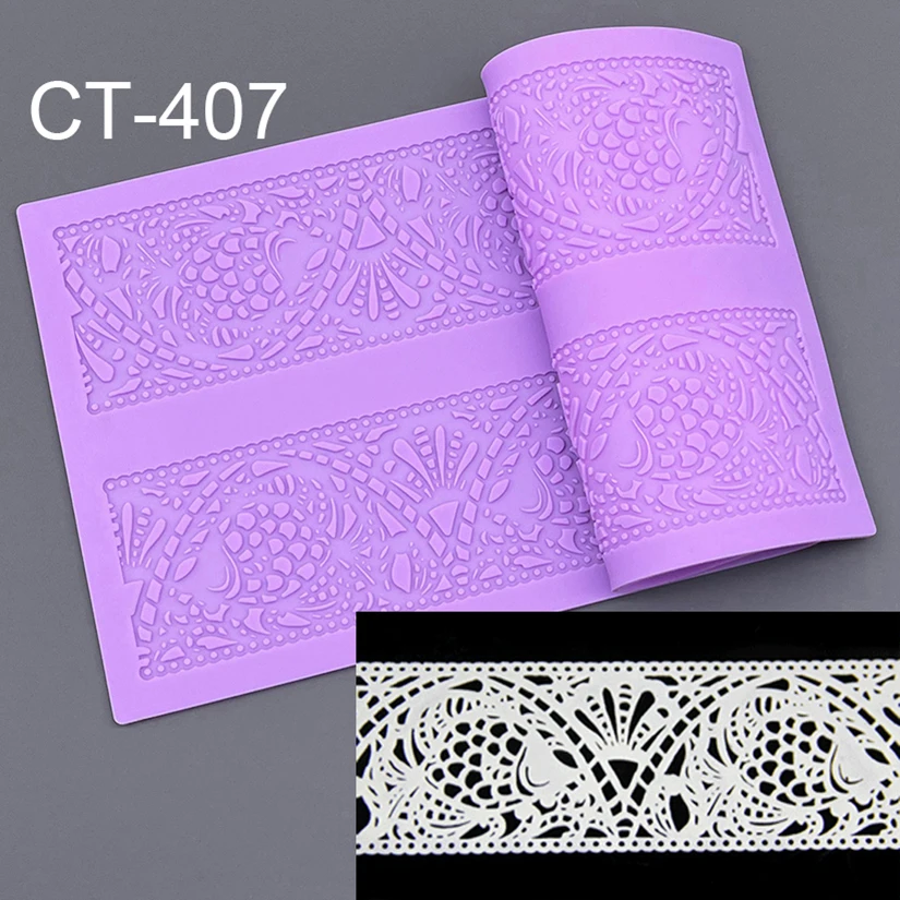 Silicone Mat To Create Sugar Lace Fondant Cake Decorating Tools Baking Mat Embossing Gum Paste Mold