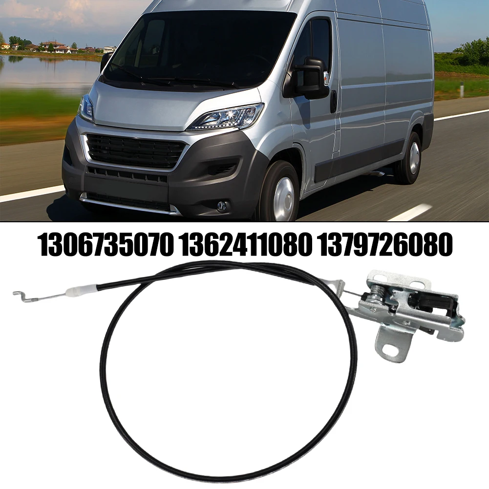 Rear Door Upper Right Catch Cable For Fiat Ducato Boxer Relay 2006 Up Black Lock Hardware