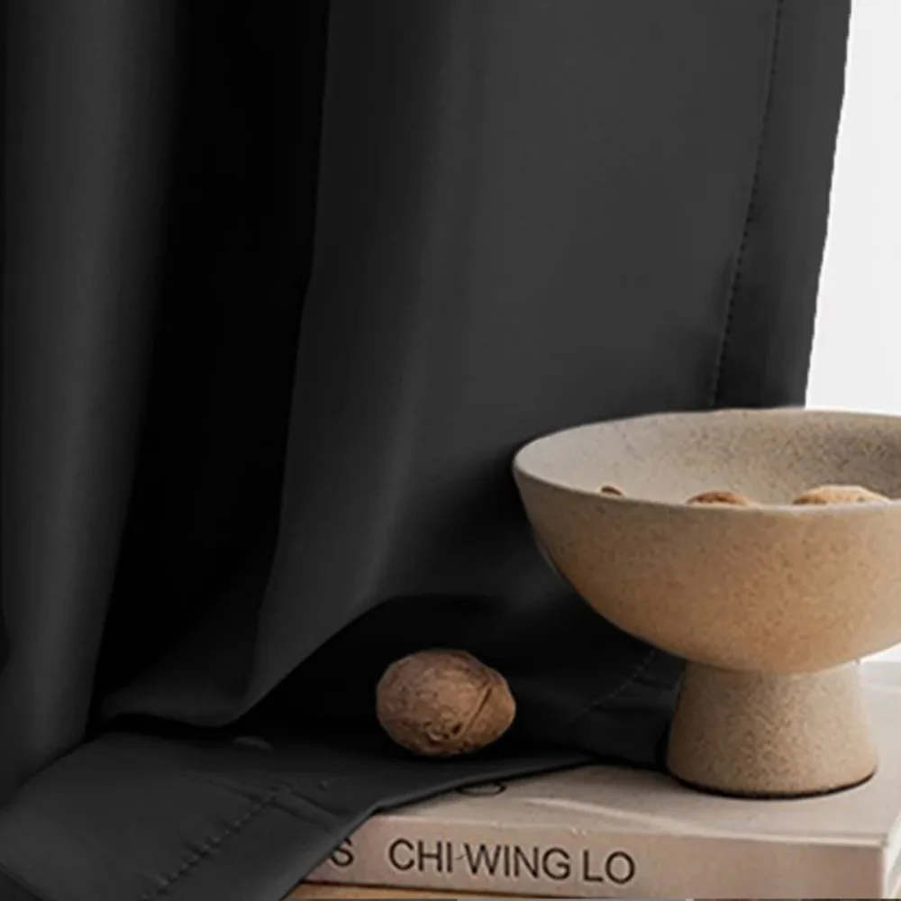 Blackout Curtains for Kitchen Living Room Short Window Curtain for Bedroom Ready-made Treatment Home Shading 95%