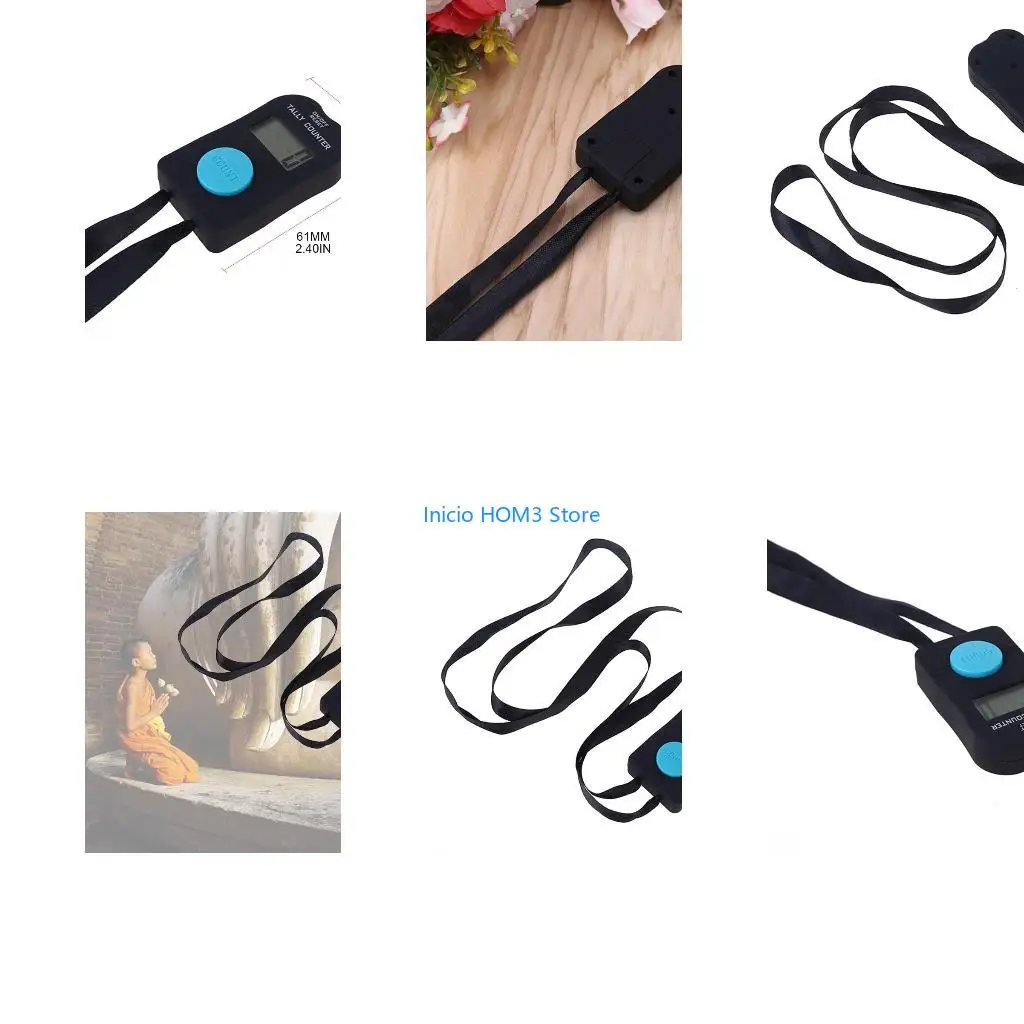 A5YD 4-digit Digital Electronic Counter Manual Reset Tally Finger Tool for Meditation