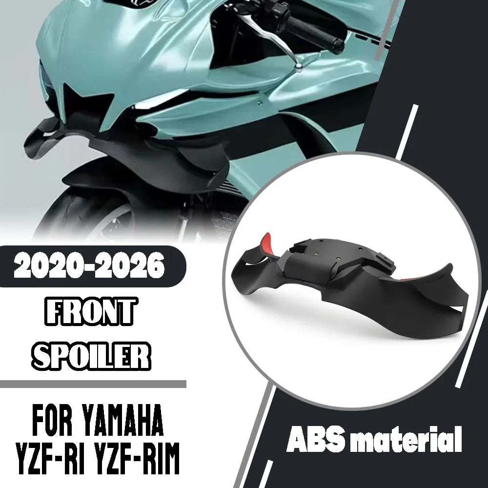 For Yamaha YZFR1 YZF-R1 YZF-R1M YZF R1M YZFR1M 2020-2026 Motorcycle Front Spoiler Fixed Wind Wing Lower Lip Spoiler Accessories