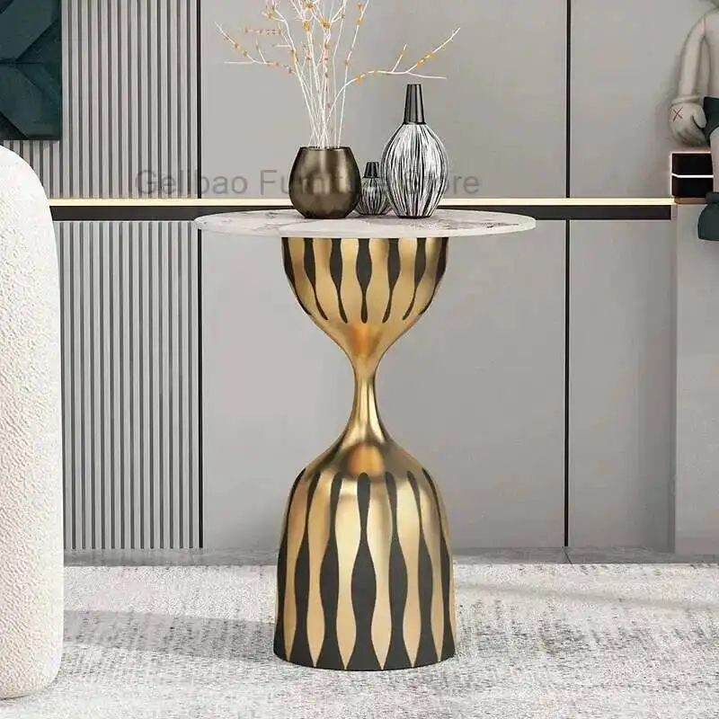 

Room Iron Living Metal Sofa Side Wrought Table Coffee Table Balcony Study Storage Side Table Bedroom Round Bedside Sides Tables