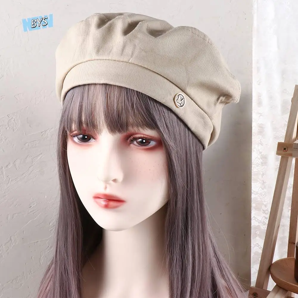 

Trendy Elegant Autumn Spring Winter For Girls Letter British Beanie Hats Korean Painter Caps Women Berets