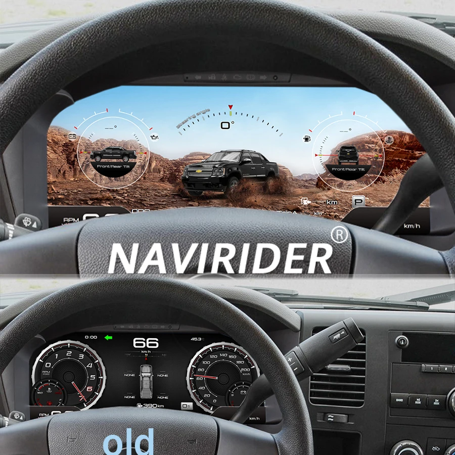 

12.3 Car Smart Digital Cluster Instrument For Chevrolet Silverado GMC Yukon Tahoe Suburban 2007-2013 LCD Cluster Display Carplay