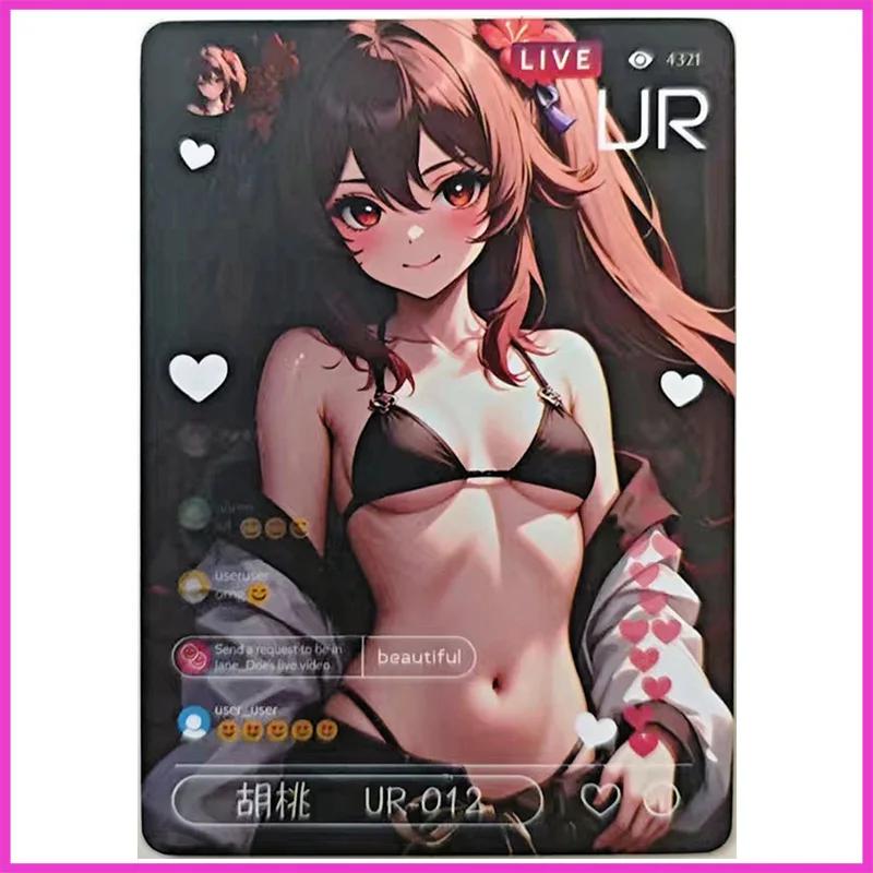 

Anime Goddess Story Rare UR Collectible Card Asta Mualani Faruzan Navia Nilou Fischl Noelle Lisa Ganyu Toy for boy Birthday Gift