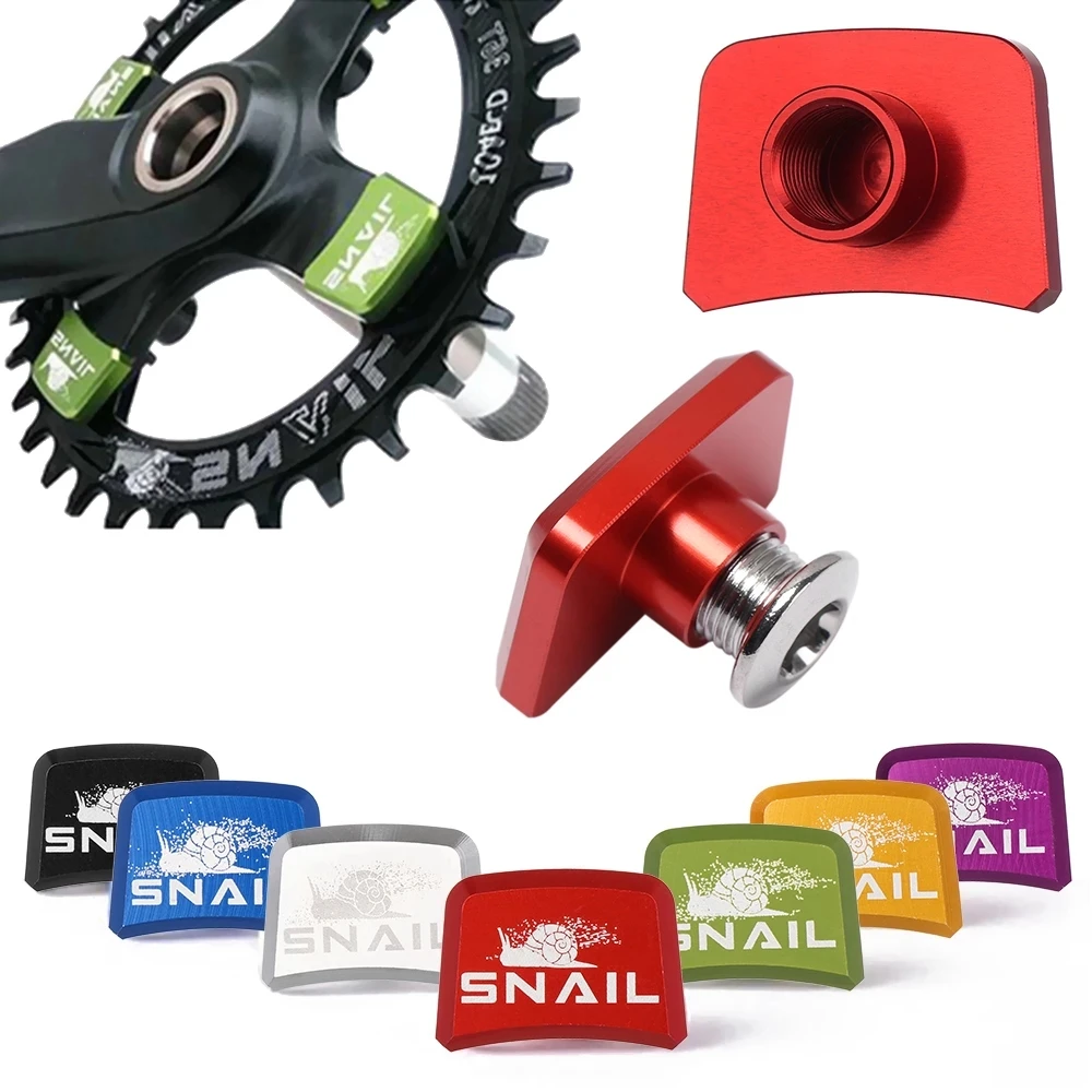 

single-disk MTB Crankset Fixed Nut Road Bike Aluminum Alloy Crankset Bolts Chainring Bolt Chainwheel Screws Square Plate Nail