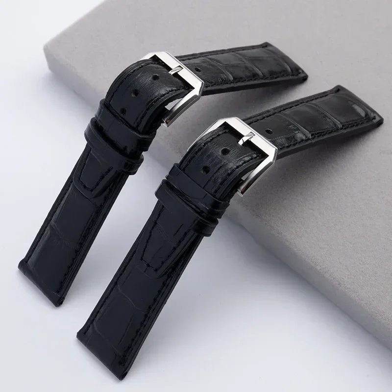 Black  Bamboo  Watchband For IWC Strap 20/21/22mm For Portugieser Porotfino Family PILOT'S Wristband Accessories