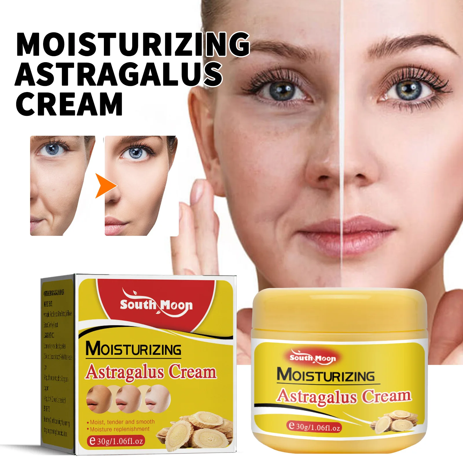 Moisturizing Astragalus Cream Face Remove Dark Spots Melasma Lighten Melanin Acne Scars Anti-aging Brighten Black Skin Care