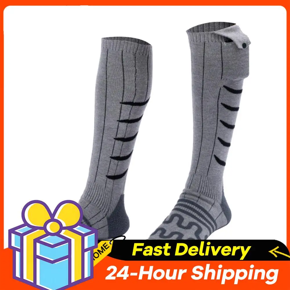 

Электрические термоноски с подогревом, морозостойкие, зимние, теплые, с быстрым нагревом, моющиеся, для велоспорта, кемпинга, катания на коньках