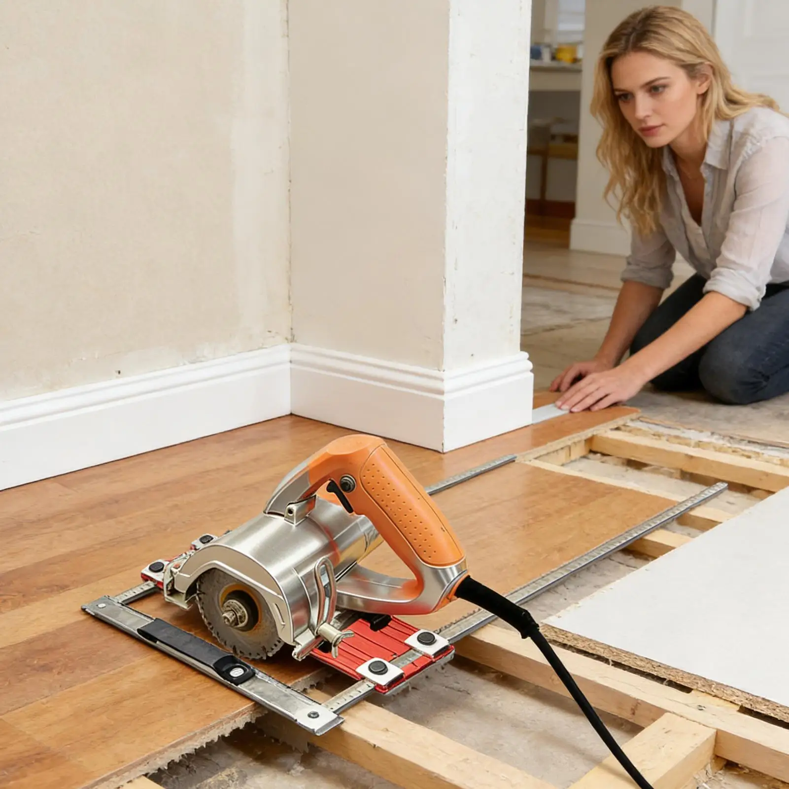 

Регулируемый позиционер для резки по краю, направляющая для резки, инструмент для позиционирования кромки, для ручной электрической пилы