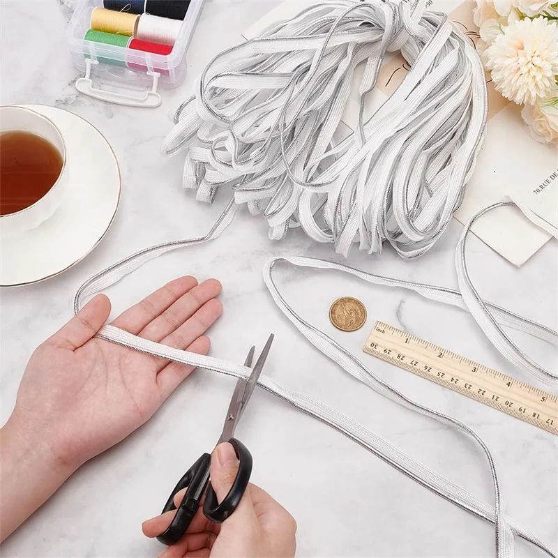 Piping Trim with Metallic Lip for Sewing