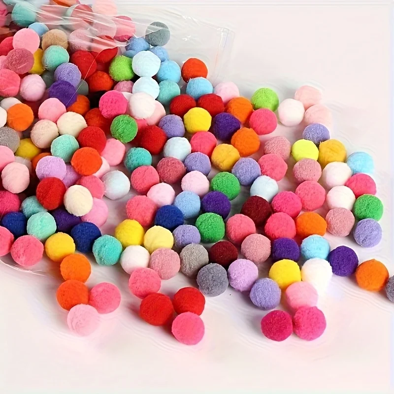 152/252/352Pcs Plush Craft Balls in Assorted Sizes and Colors, Soft Fluffy Pom Poms Bubble Seasonal Activities ZSY