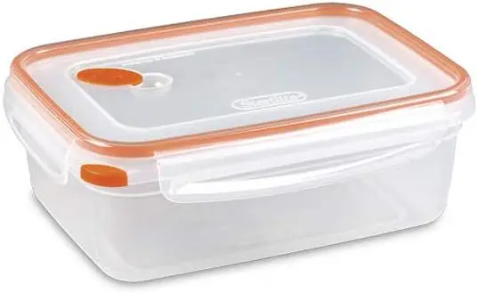 

Ultra-Seal 8.3 Cup Rectangle, Airtight Food Container, Latching Lid, Microwave and Dishwasher Safe, Clear With Orange Gasket, 6