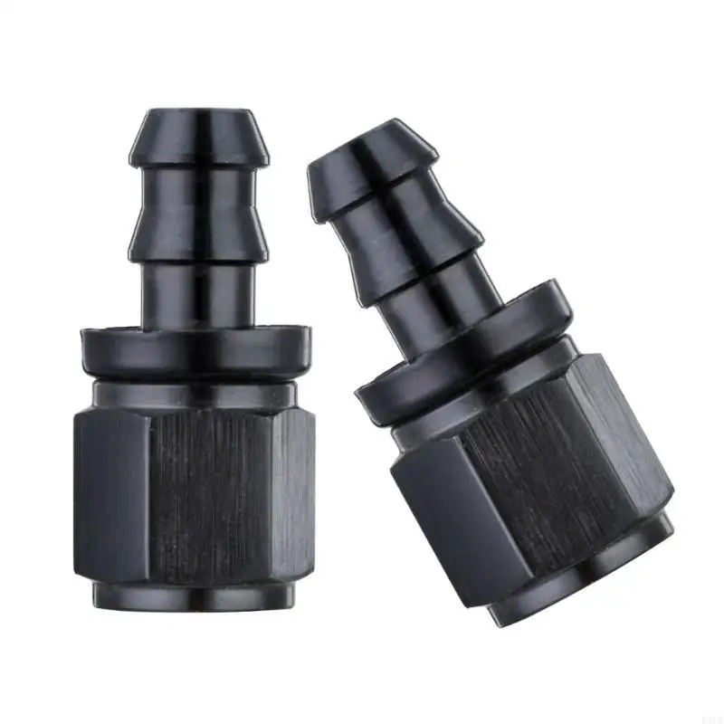 F1CF Pack Of 2 Automotive Push Lock Hose Fittings Corrosion Resistant Hose Connectors Aluminum for Rubber Line