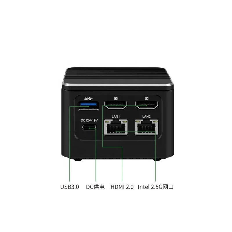 Mini PC, N100(4C/4T, fino a 3,4 GHz), 16 GB LPDDR5 NO SSD UHD Grafica Barebone Mini computer desktop WiFi6/BT5.2