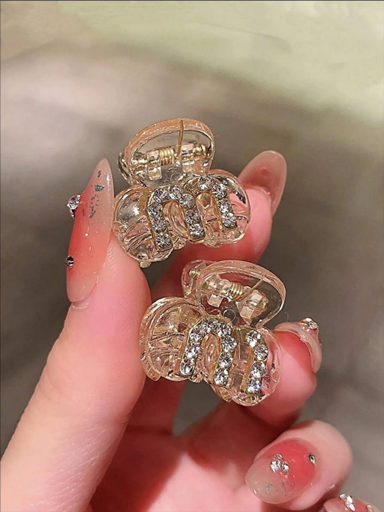 Neue Acryl Strass Pony Seite Haar Clip Stirn Clip Glänzenden Kopfschmuck Haar Clip Greifen Frauen Mädchen Haar Stil Zubehör – Detail 10
