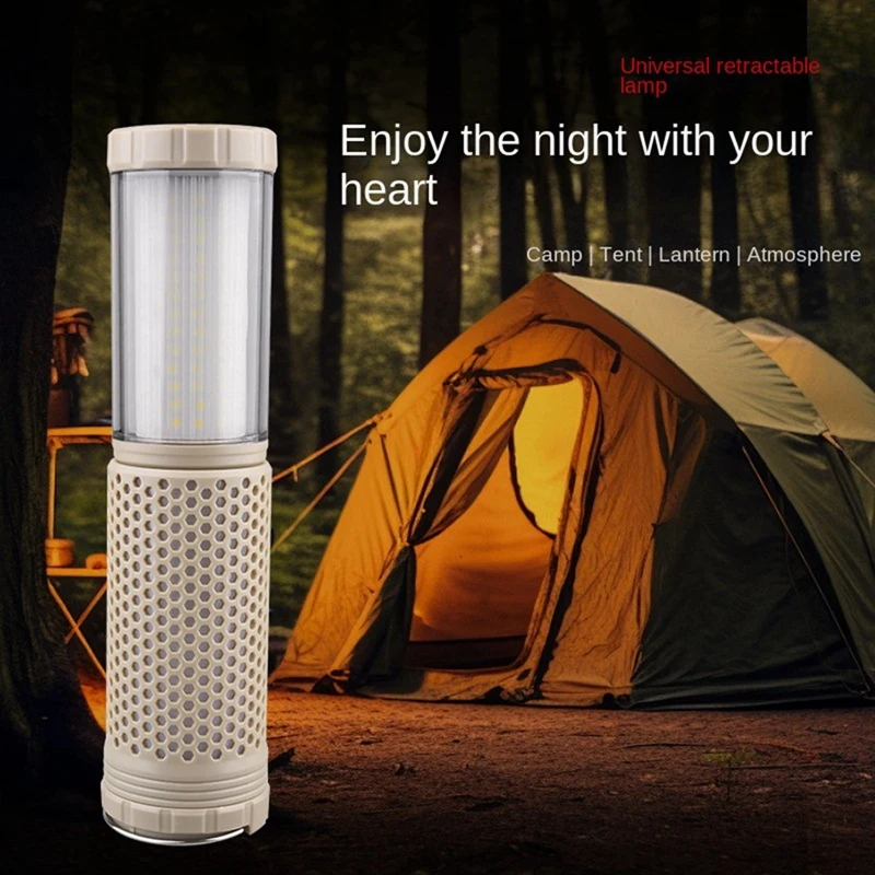 

DW-Telescopic Camping Light Rechargeable LED Telescopic Lantern LED Lantern Tent Light for Camping Fishing