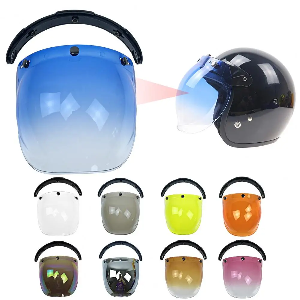 Helmet Faceshield  Professional Bubble Shaped Motorbike Helmet Face Cover  Windproof Helmet Visor