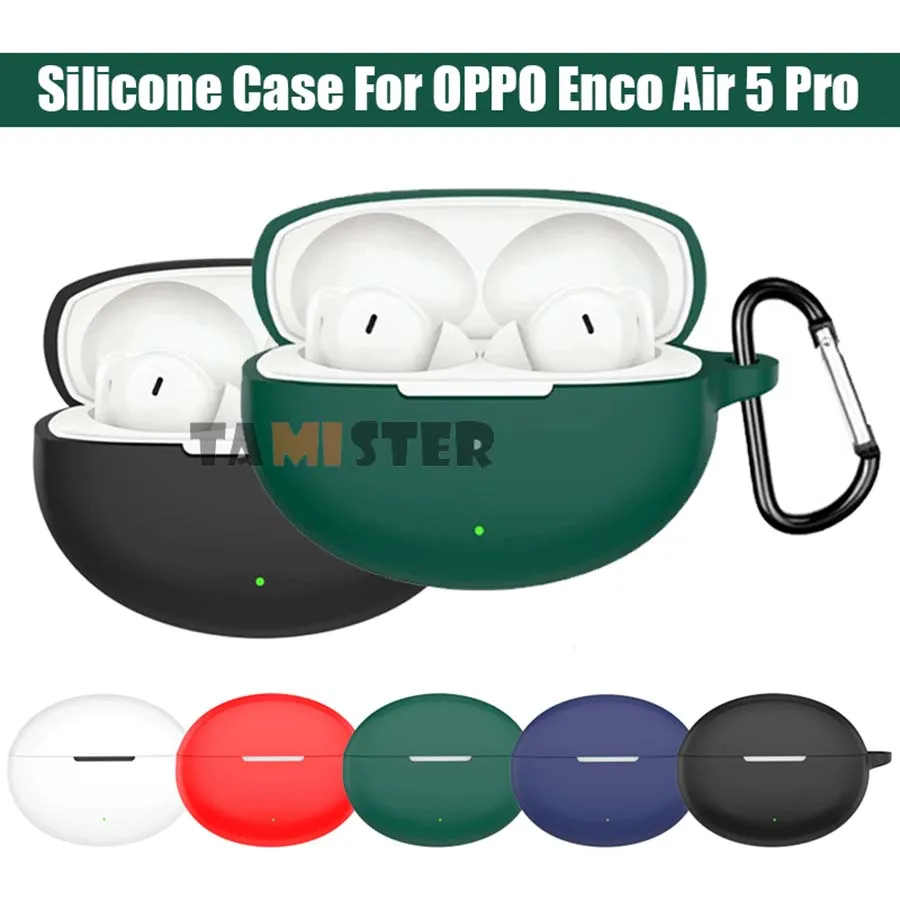 Étui de protection en Silicone pour écouteurs sans fil OPPO Enco Air 5 4 Pro, coque anti-rayures, protection avec crochet Étui de protection en Silicone pour écouteurs sans fil OPPO Enco Air 5 4 Pro, coque anti-rayures, protection avec crochet