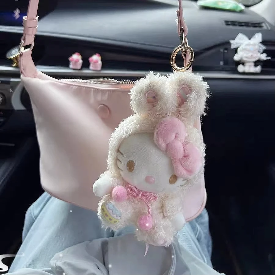 漫画ハローキティサンリオイースター子猫バックパックアクセサリーかわいいぬいぐるみキーホルダー女の子ぬいぐるみキーホルダーおもちゃアクセサリーギフト