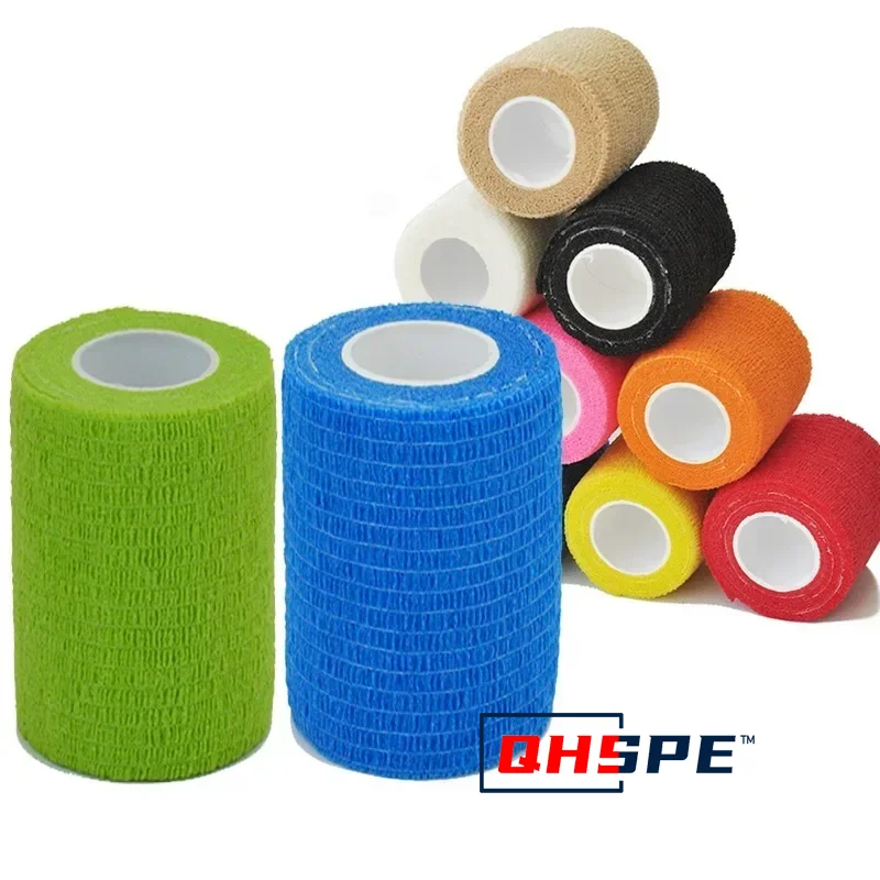 1 Roll 10cm*4.5m Non Woven Elastic Self Adhesive Bandage Cohesive Bandage for Sports Fixing Finger Wrist Leg Self Adhesive