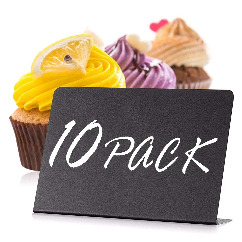 

A95Q-10 Pack Mini Chalkboard Signs 10X7.5Cm Small Chalkboard Sign Mini Chalkboard Signs For Food Chalkboard Buffet Signs
