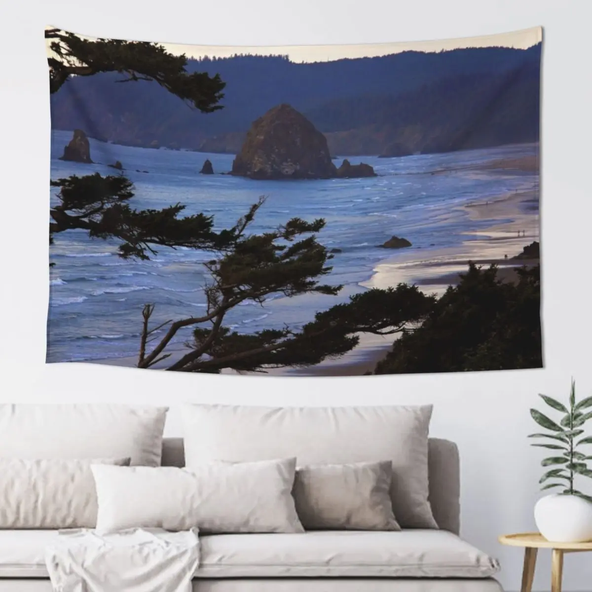 

Haystack Rock Tapestry Wall Decoration Items Korean Room Decor Funny Room Aesthetic Decor Tapestry