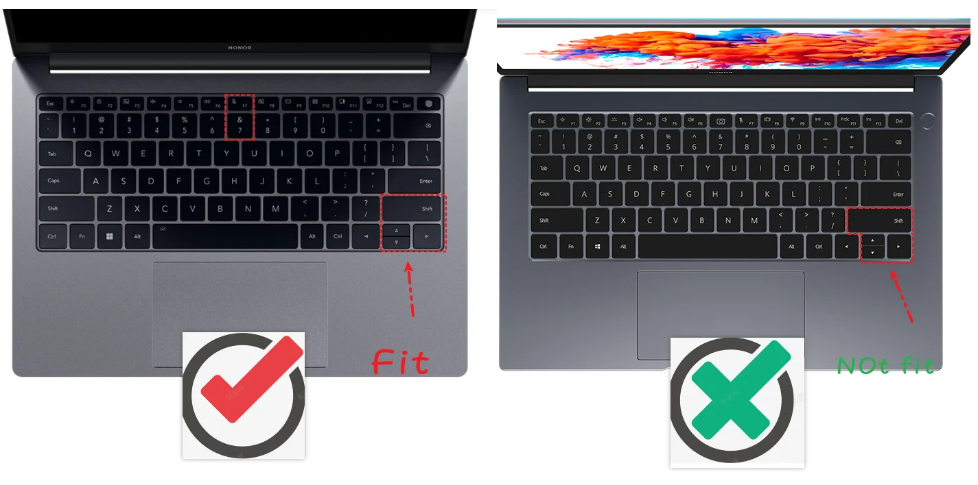 Silicone laptop Keyboard cover Skin for Honor MagicBook Art 14 2024 / Honor MagicBook X 14 2024 2022 2023 / MagicBook 14 2022