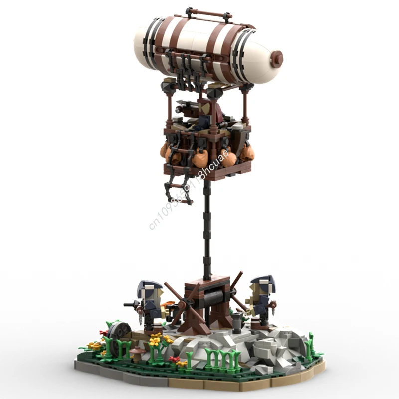 

1348pcs MOC Guard Balloon at the Dwarven Lookout Castle Building Blocks Christmas Unique DIY Gift Idea for Adult Hobbyists Gift